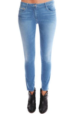 3x1Regular Crop Skinny With Zip - Ocean