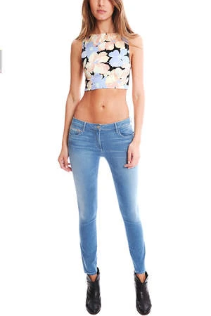 3x1Regular Crop Skinny With Zip - Ocean - Image 5