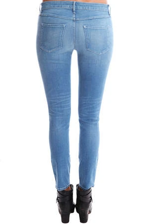 3x1Regular Crop Skinny With Zip - Ocean - Image 3