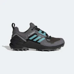 AdidasWomens Terrex Swift R3 GORE TEX Hiking Shoes - Grey Five/Mint Ton/Core Black