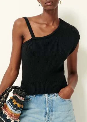Mabel And MossAgneta Sweater Knit Top - Black