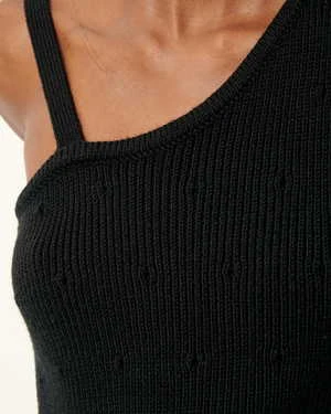 Mabel And MossAgneta Sweater Knit Top - Black - Image 2