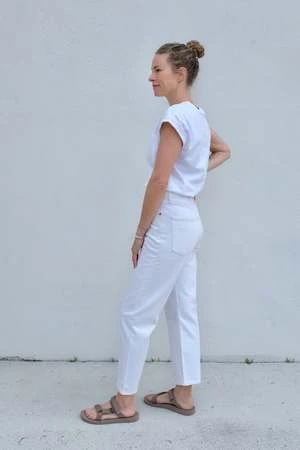 AGOLDEAgolde 90's Crop Mid Rise Loose Straight - Salt - Image 2