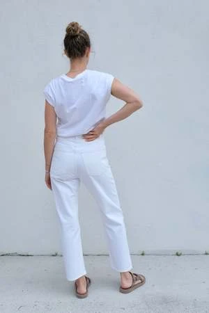 AGOLDEAgolde 90's Crop Mid Rise Loose Straight - Salt - Image 3