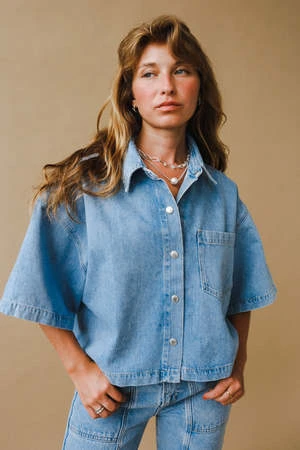 AGOLDEAgolde Rona Box Shirt - Tomorrow - Image 3