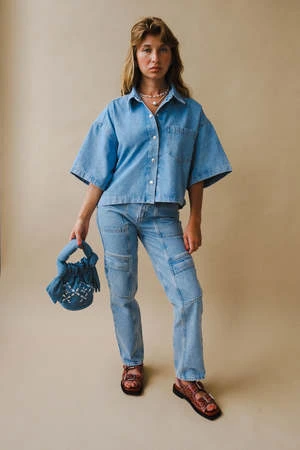 AGOLDEAgolde Rona Box Shirt - Tomorrow - Image 5