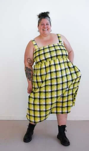 Altar HouselineLeah Dress - Bumblebee Checker