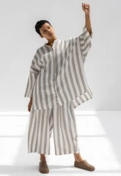 Black CraneBox Shirt - Wide Stripe