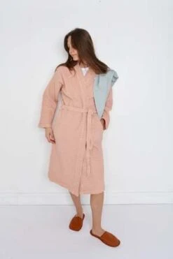 Hawkins New YorkSimple Waffle Bathrobe - Blush