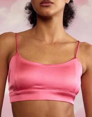 CYNTHIA ROWLEYCasey Satin Bralette - HTPNK - Image 4