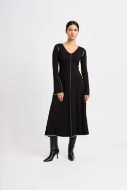 Eliza FaulknerClara Dress - Black/Multicolor