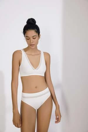 Else Nano Soft Cup Plunge Bra - Plaster - Image 2