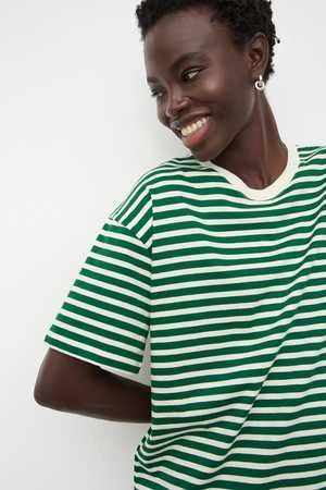 KowtowEveryday Boxy Dress - Evergreen Stripe - Image 4