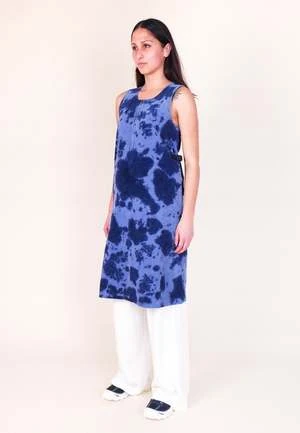 GramicciWaffle Cord Mid-Length Dress - Navy Bleach Dye - Image 4
