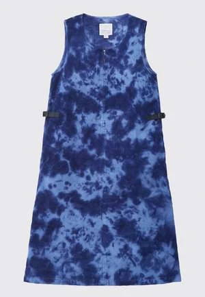 GramicciWaffle Cord Mid-Length Dress - Navy Bleach Dye - Image 7
