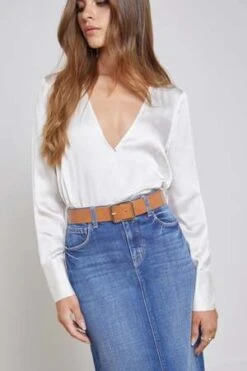 L'agenceBlaze Plunge Bodysuit - Ivory