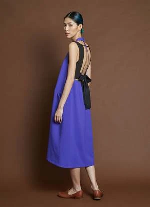 KAAREMLa Lan Bralette Open Back Top W Tie Petite-Reg - Socola Brown - Image 8