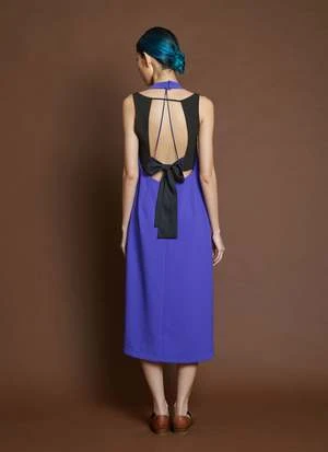 KAAREMLa Lan Bralette Open Back Top W Tie Petite-Reg - Socola Brown - Image 7