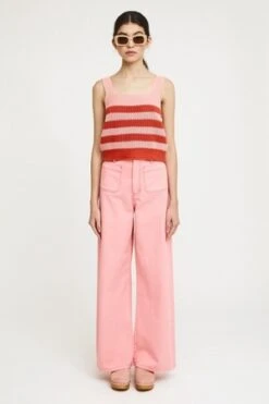 Rita RowLayla Knit Camisole - Pink/Red