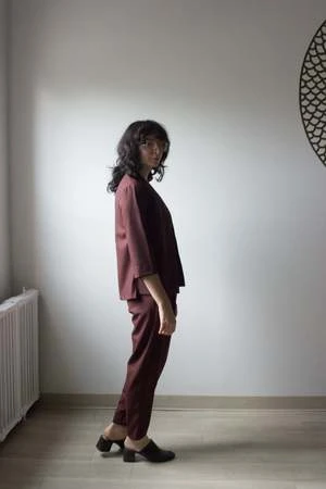MeemozaMaelle Wool Pants - Aubergine - Image 2