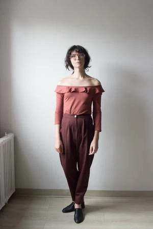 MeemozaMaelle Wool Pants - Aubergine