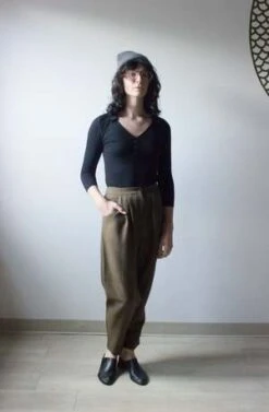 MeemozaMaelle Wool Pants - Khaki Check