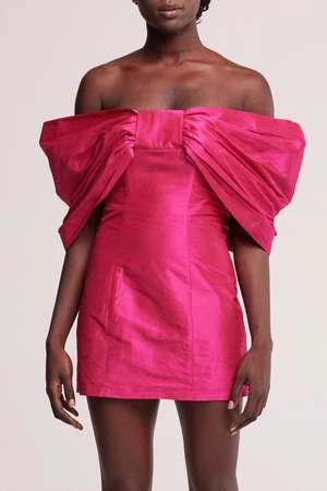 BaabyMini Bow Dress - Fuchsia - Image 3