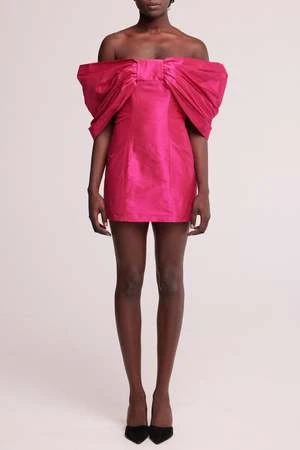 BaabyMini Bow Dress - Fuchsia