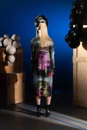 Henrik VibskovNEPTUNE PLISSE DRESS - BLUE WHITE FLOWER UNIVERSE - Image 2