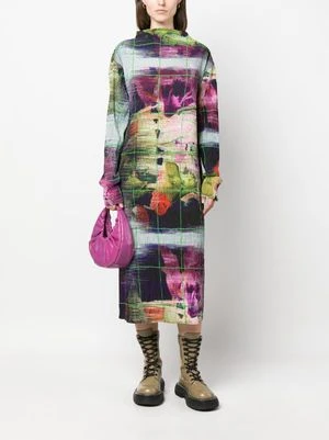 Henrik VibskovNEPTUNE PLISSE DRESS - BLUE WHITE FLOWER UNIVERSE - Image 4