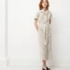 Our LegacyCotton Linen Narrow Shirtdress - White Coated