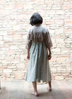 KAAREMNeedle Halter Print Removable Straps Dress - Blue Floral Print IV - Image 2