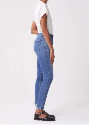 AGOLDENico High Rise Slim Fit In Betray-Blue - Image 2