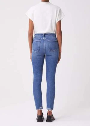 AGOLDENico High Rise Slim Fit In Betray-Blue - Image 3