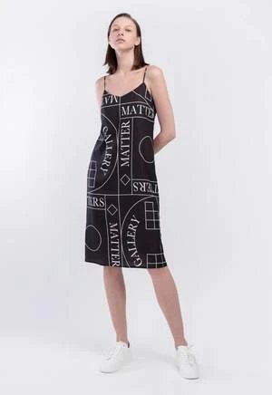 Matter Matters GalleryBRAND NAME 'Not' / Pattern Tank Dress - Black