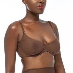 OwnbrownUnderwire Mesh Bra - Yemoya