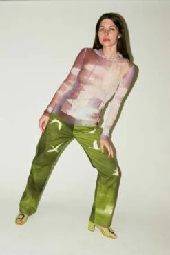 PriscaveraPRISCAVera Low Rise Printed Jeans - Birds