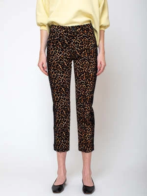 Rachel ComeyCig Pant - Leopard Corduroy - Image 2