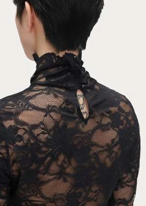 Rachel ComeyRecall Lace Top - Black - Image 7