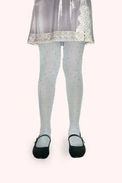 Anna SuiRhinestone Mesh Leggings - Powder Blue