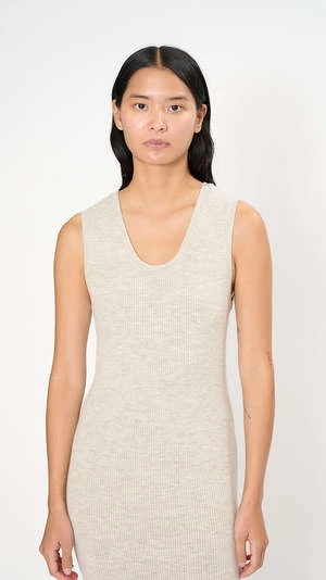 Lauren ManoogianRib Tank Dress - Carrara - Image 4
