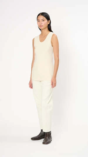 Lauren ManoogianRib Tank - Raw White - Image 2