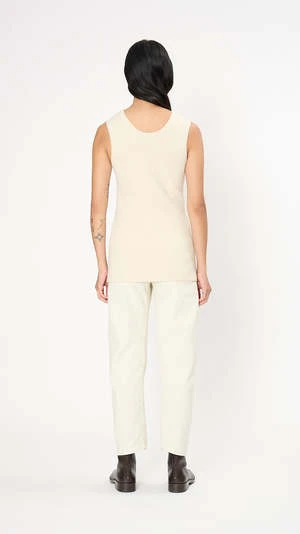 Lauren ManoogianRib Tank - Raw White - Image 3