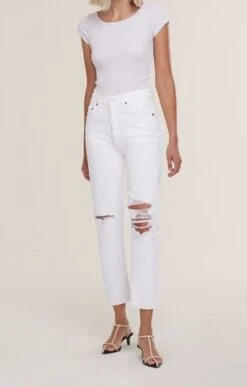 AGOLDERiley High Rise Straight Crop - Veil