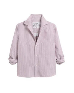 Frank & EileenSilvio Button Up - Wine Stripe