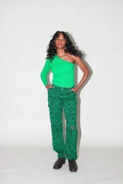 KkCoSlit Trouser - Grass Zebra