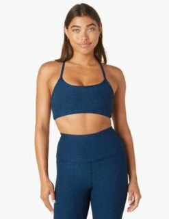 Beyond YogaSpacedye Slim Racerback Bra - Celestial Blue Heather