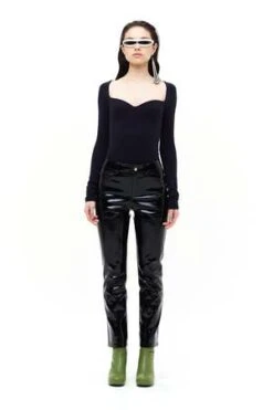 Simon MillerStraight Leg Pant - Black Patent