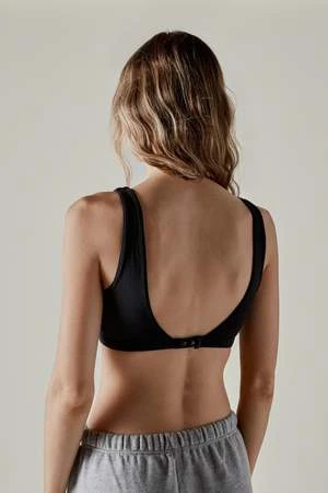 ÉTERNESCOOP NECK BRA - BLACK - Image 2