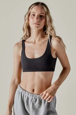 ÉTERNESCOOP NECK BRA - BLACK